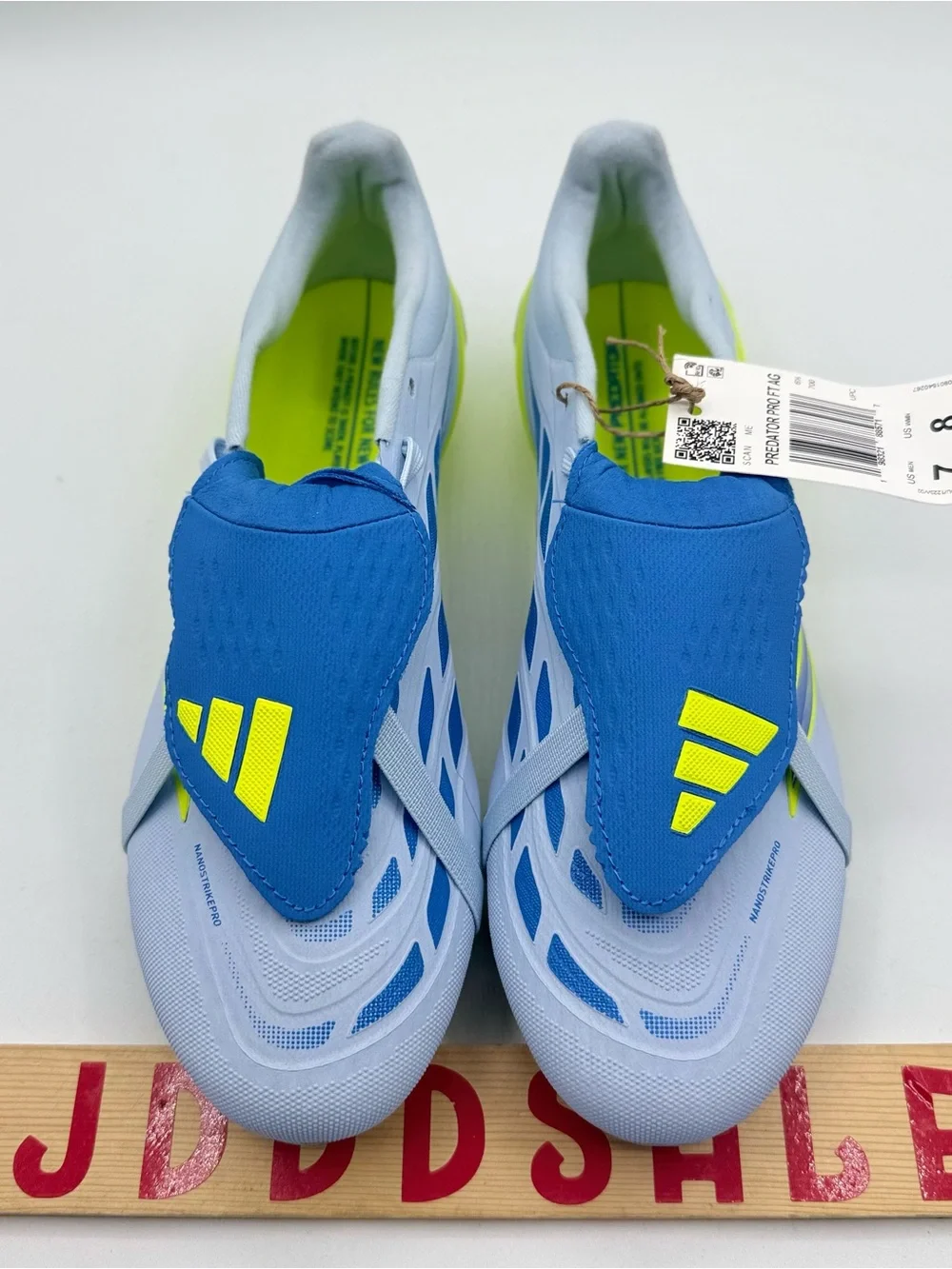Adidas Predator Pro Fold Over Tongue AG Crystal Sky Blue Soccer JR7867 Men Sz 7